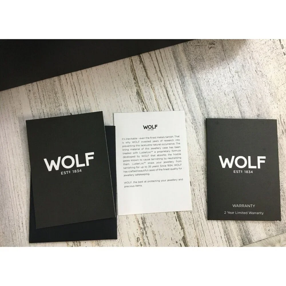 PACKAGING ONLY Box from WOLF Mustard Maria Medium Travel Jewelry Case
